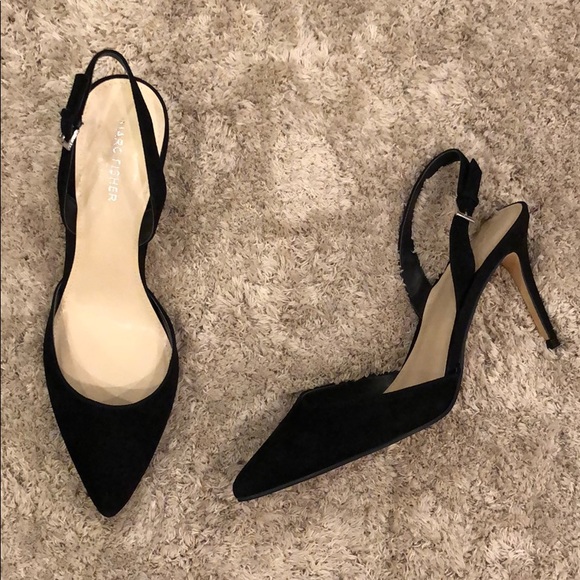 Marc Fisher | Shoes | Marc Fisher Davon Suede Slingback Pumps | Poshmark